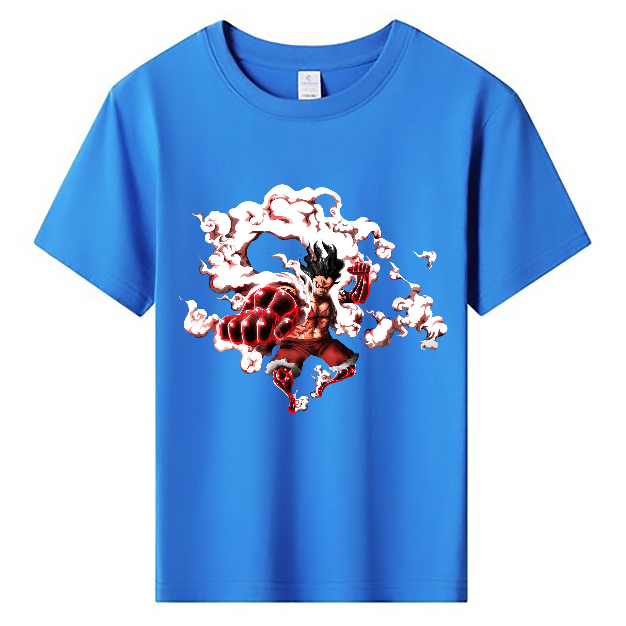 ワンピース モンキー・D・ルフィ ONE PIECE Monkey D. Luffy 綿100％キッズTシャツ（フロントプリント）